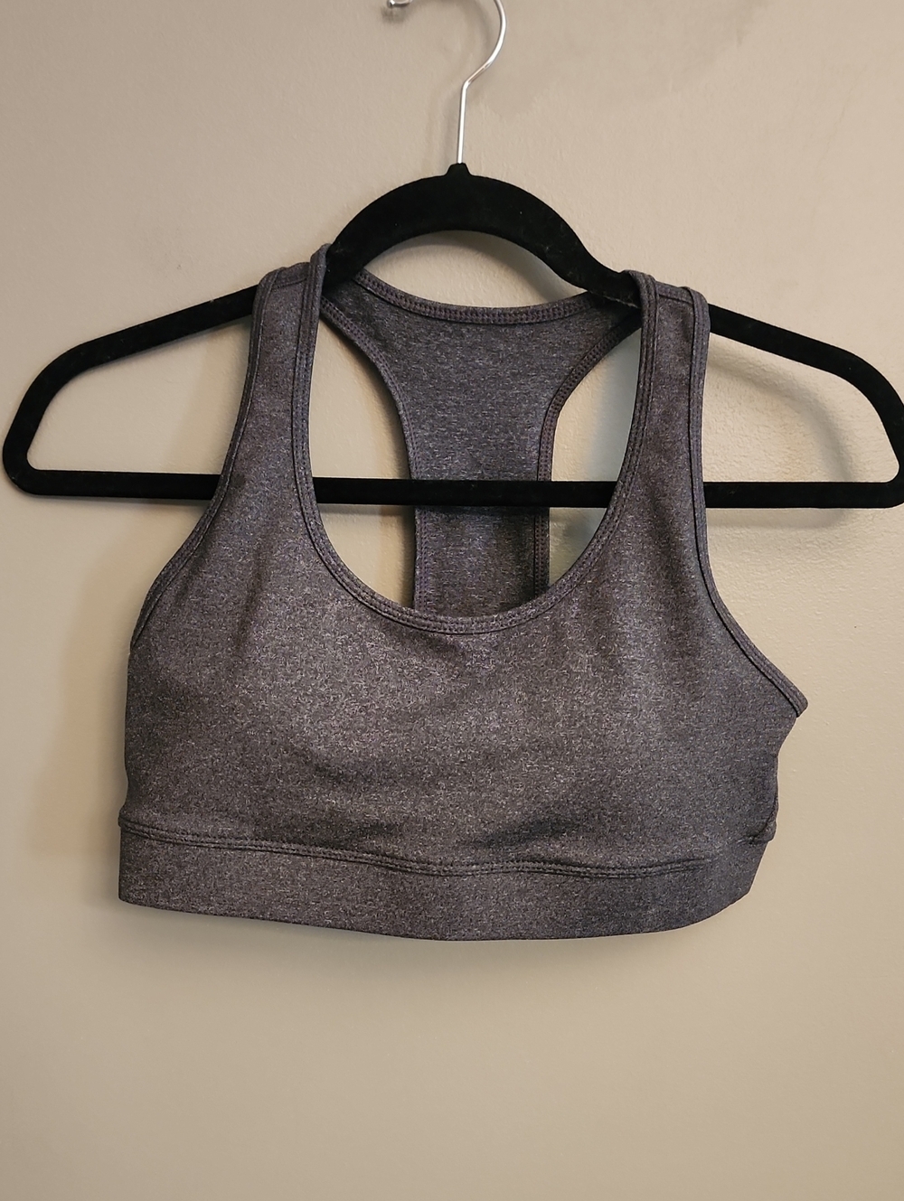 GAP Heather Gray Racerback Sports Bra